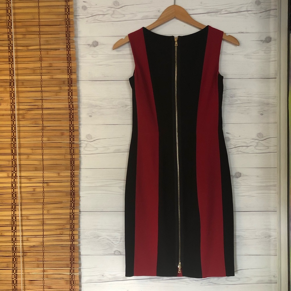 Cache Zipper Back Color Block Sheath Dress - image 8